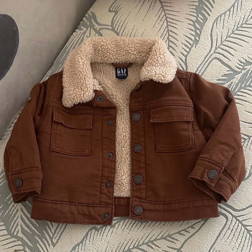 GAP Kids Brown Sherpa Jean Jacket